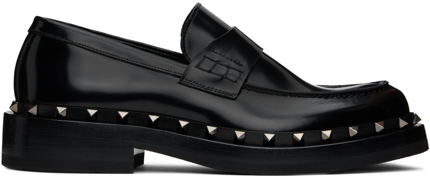 Black Rockstud M-Way Loafers