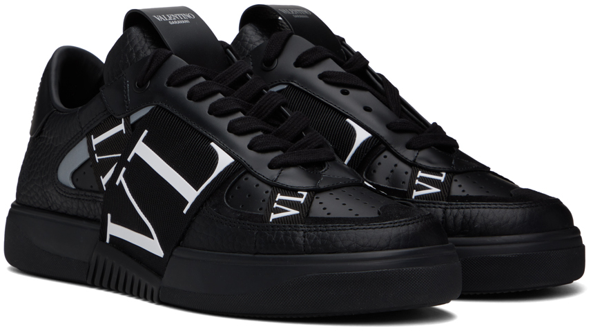 Valentino Garavani Vltn Ribbon Sneakers In 0no Nero