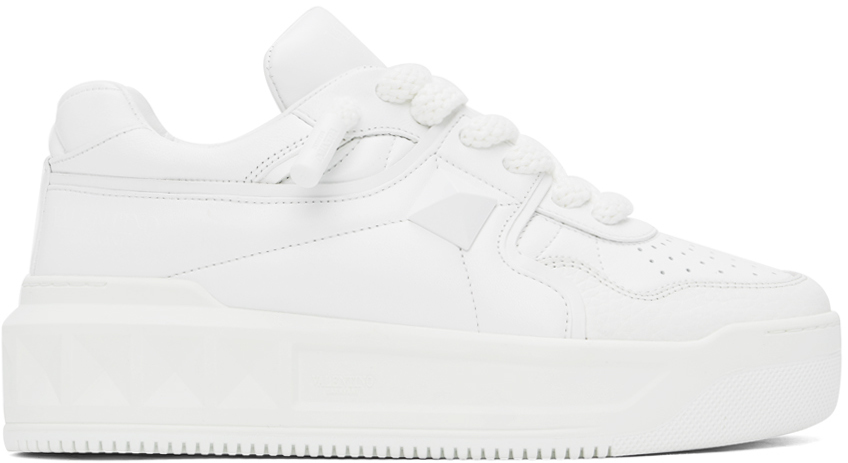 Valentino Garavani White One Stud Xl Sneakers In 0bo Bianco