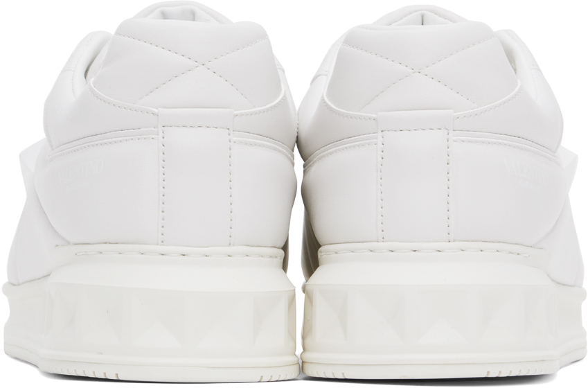 Valentino Garavani Mens White One Stud Xl Chunky-sole Leather Low-top Trainers In 0bo Bianco