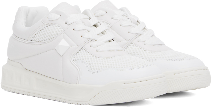 Valentino Garavani Mens White One Stud Xl Chunky-sole Leather Low-top Trainers In 0bo Bianco