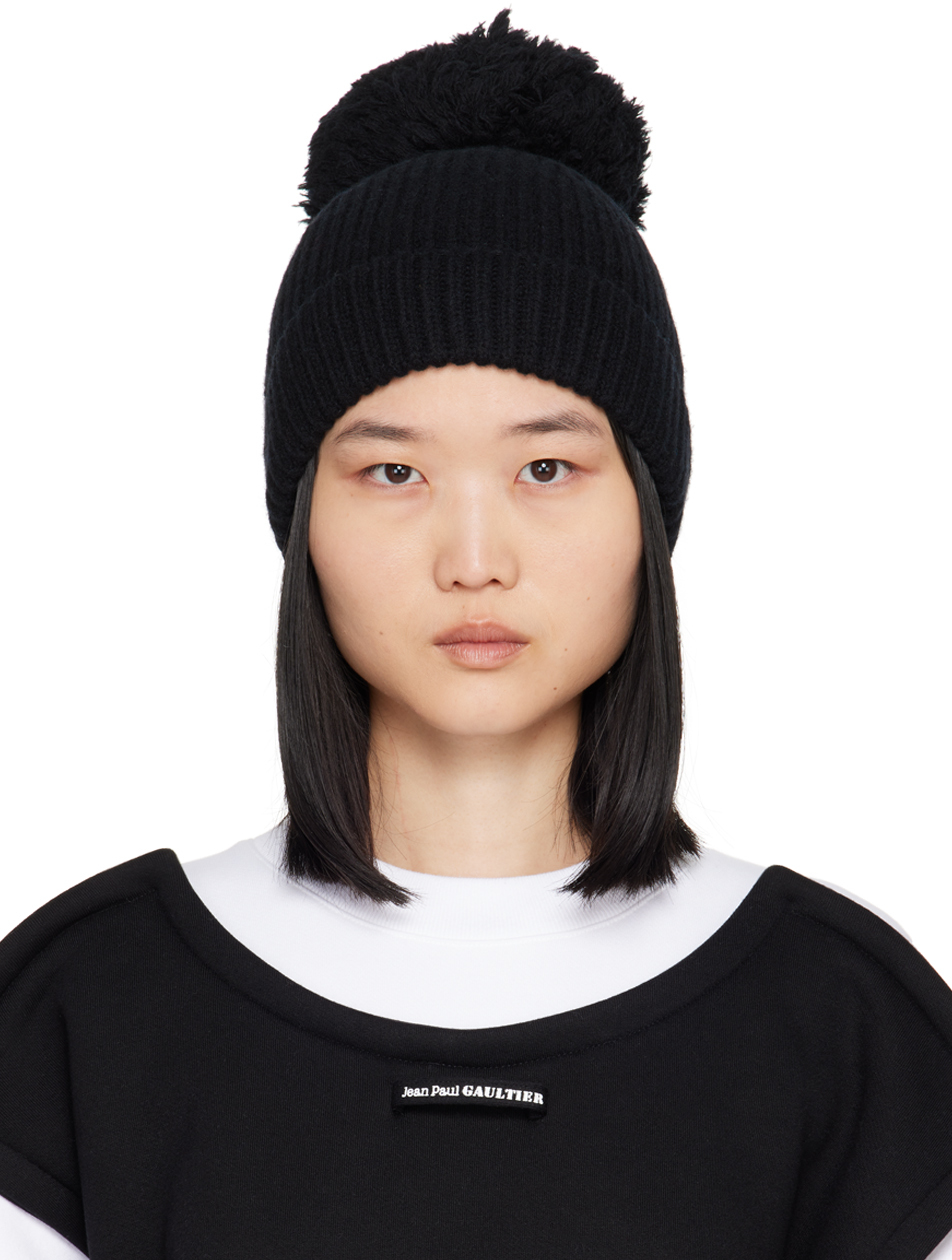 Shop Jean Paul Gaultier ブラック The Pompom ビーニー In 00 Black