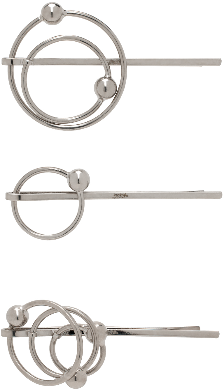 Jean Paul Gaultier Silver Piercing Hair Pin Set In 91 Silver