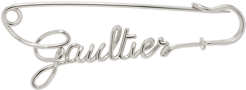Jean Paul Gaultier Silver 'the Gaultier Safety Pin' Brooch In 91 Silver