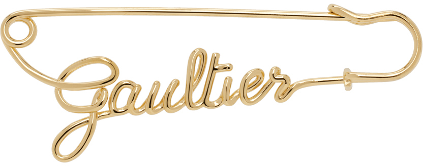 Jean Paul Gaultier Gold 'the Gaultier Safety Pin' Brooch In 92 Gold