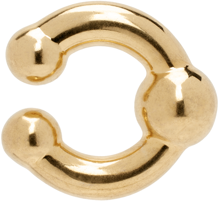 Jean Paul Gaultier Gold Piercing Single Ear Cuff In 92 Gold