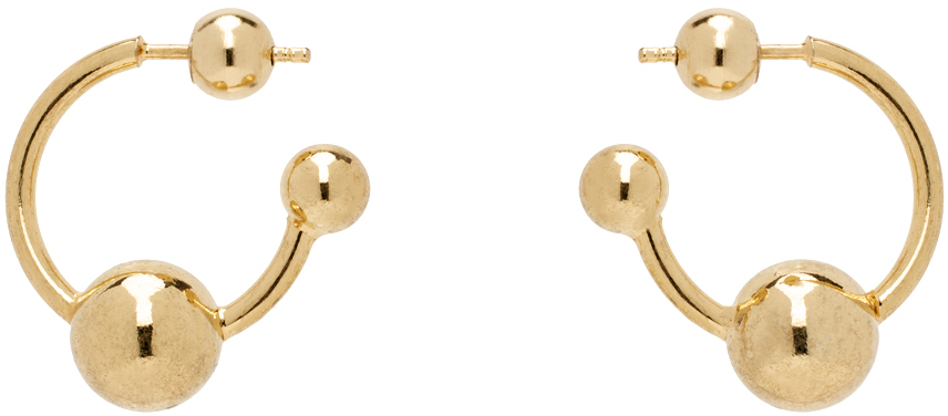 Jean Paul Gaultier Gold Piercing Earrings In 92 Gold