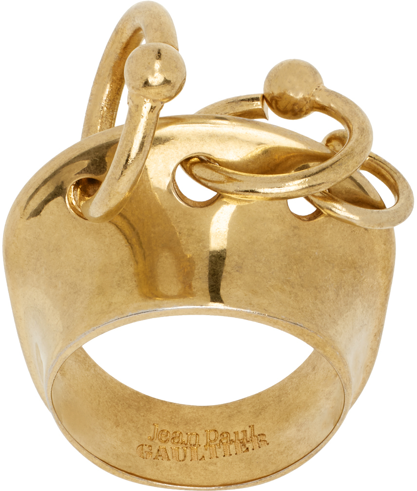 Jean Paul Gaultier Gold Multiple Loops Ring In 92 Gold