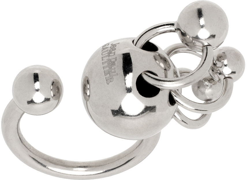 Jean Paul Gaultier Silver Piercing Ring In 91 Silver