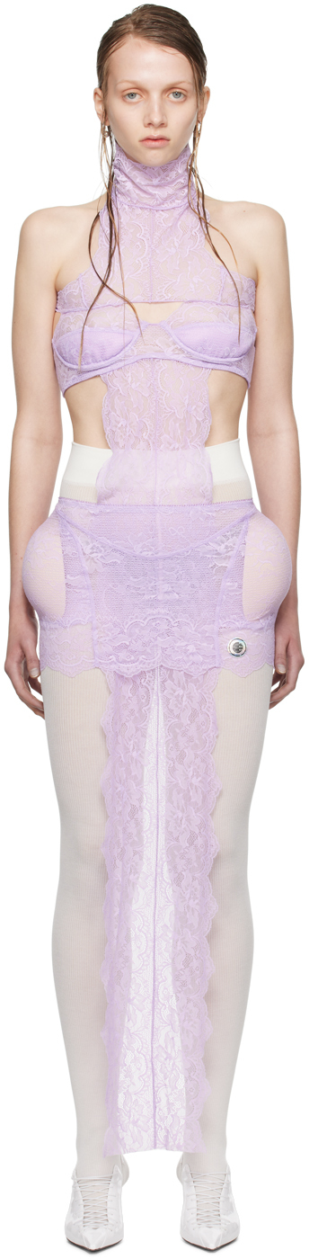 Purple Shayne Oliver Edition Minidress by Jean Paul Gaultier on Sale