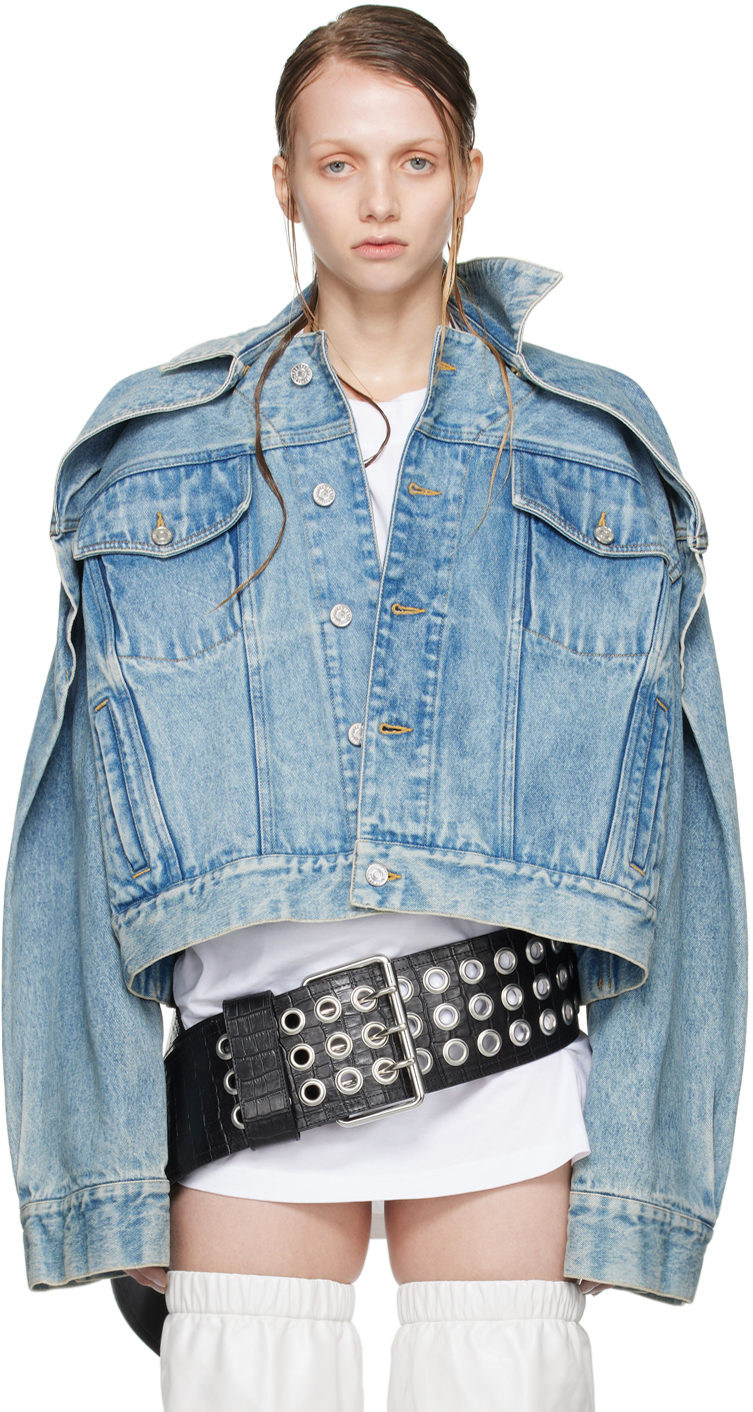 Shop Jean Paul Gaultier Blue Shayne Oliver Edition Denim Jacket In 56 Lightblue