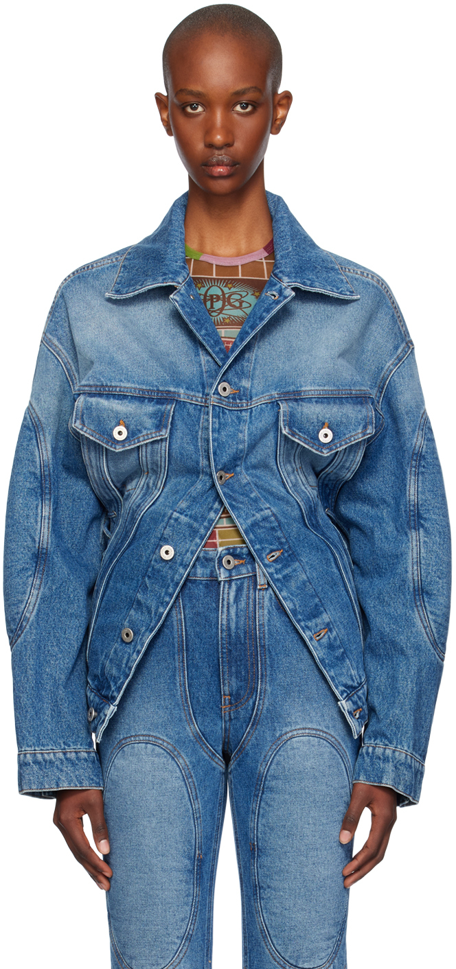 Blue Lacing Denim Jacket