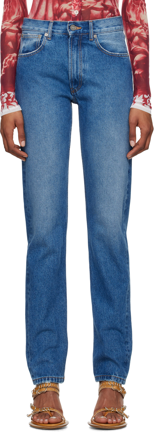 【関税込み】Jean Paul Gaultier ブルー レースアップ ジーンズ 23733373_55430550_600.jpg