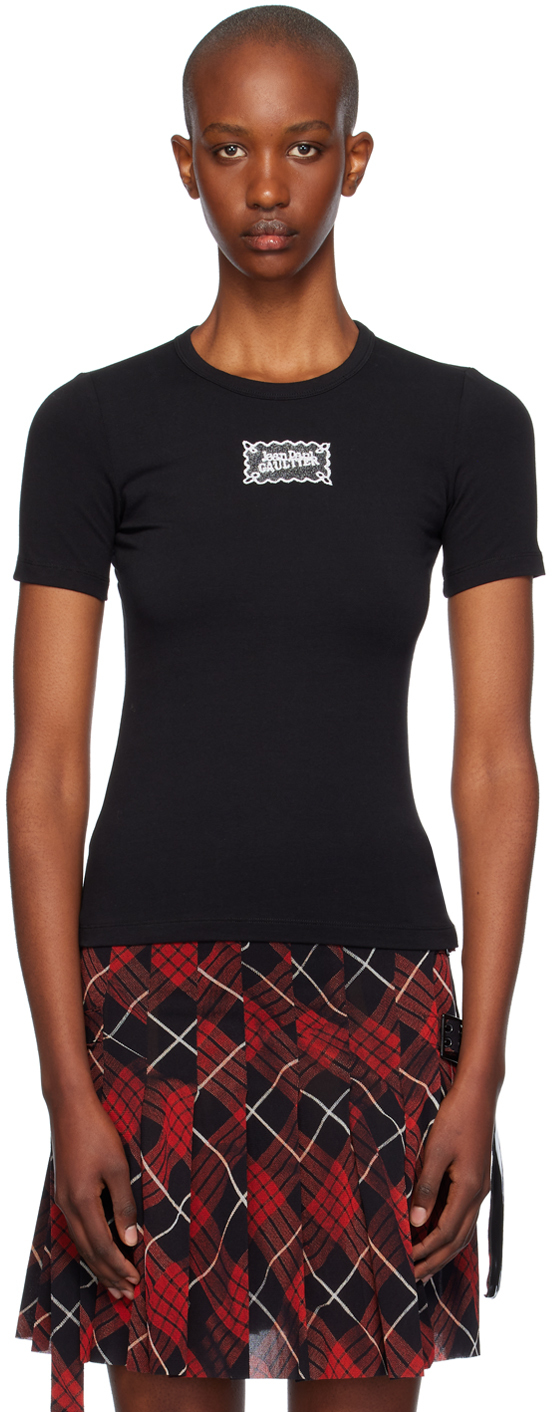 Tシャツ・カットソー JeanPaul GAULTIER 'The Black JPG Baby Tee' T-shirt 25424350_55634371_600.jpg
