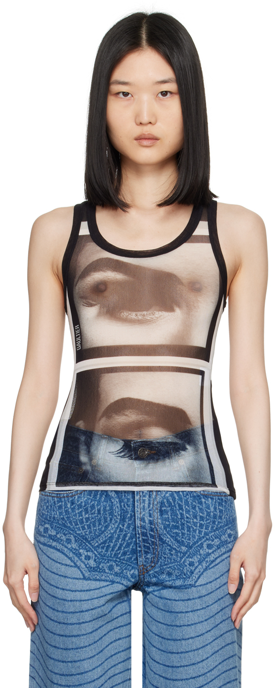 Black 'The Eyes And Lips' Tank Top