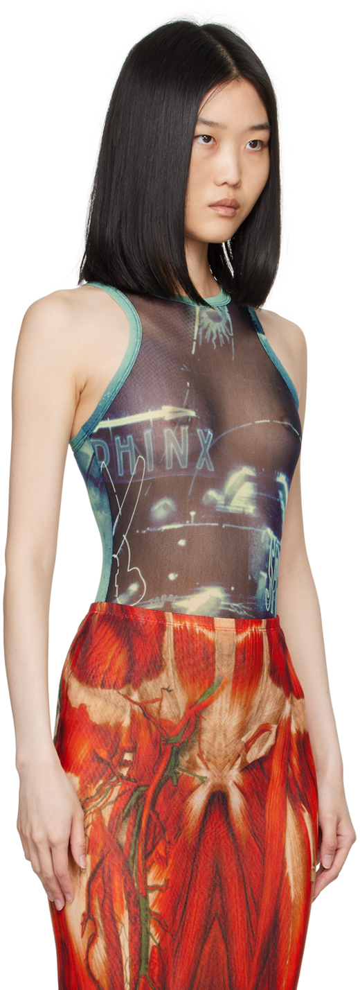 JEAN PAUL GAULTIER BLUE 'THE PIGALLE' BODYSUIT