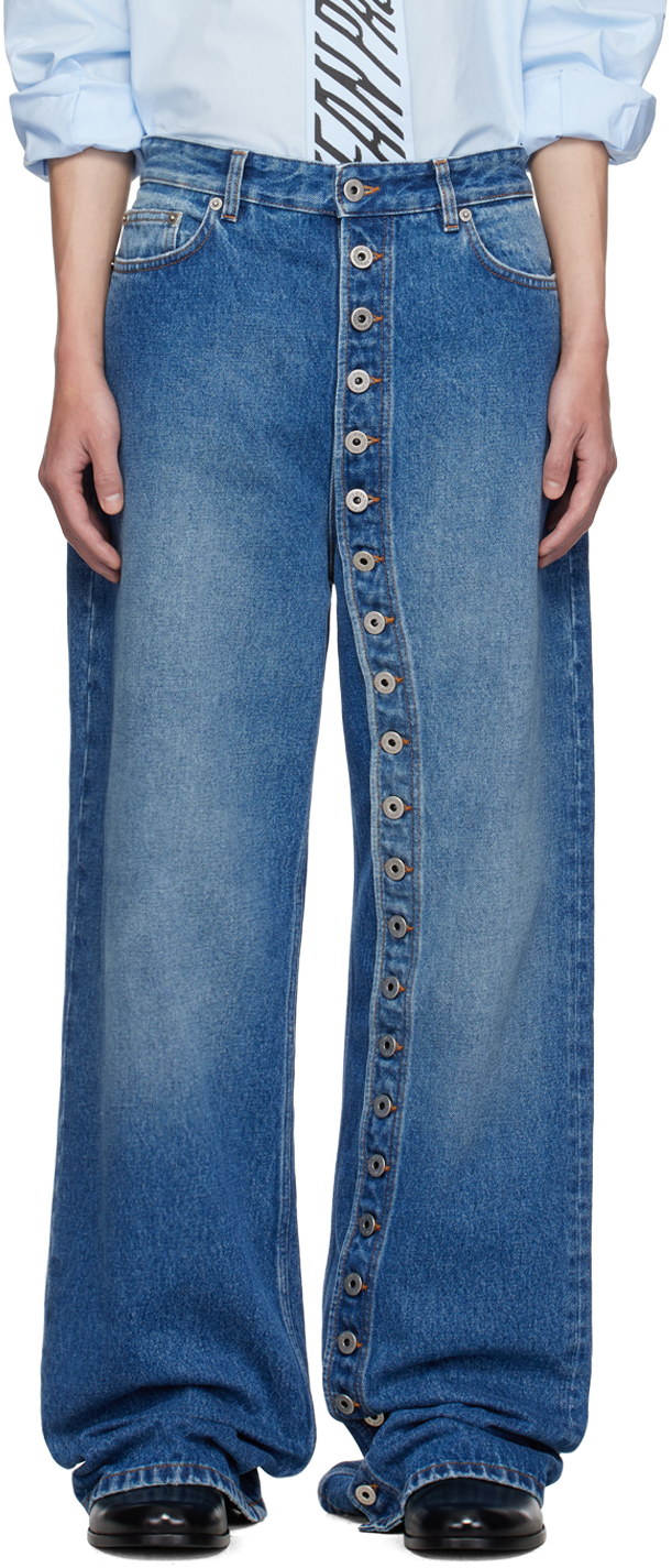 Shop Jean Paul Gaultier Blue 'the Haute Jeanerie' Jeans In 57-vintageblue