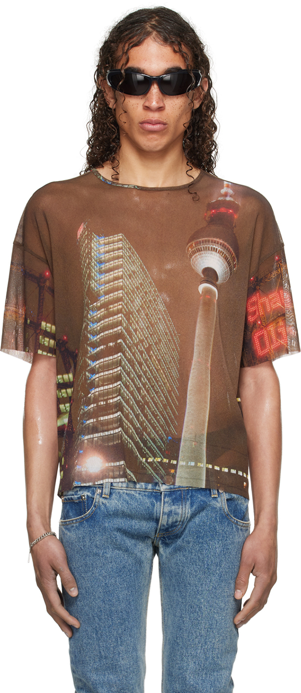 Jean Paul Gaultier Brown Shayne Oliver Edition T-shirt In 60405030-brown/green