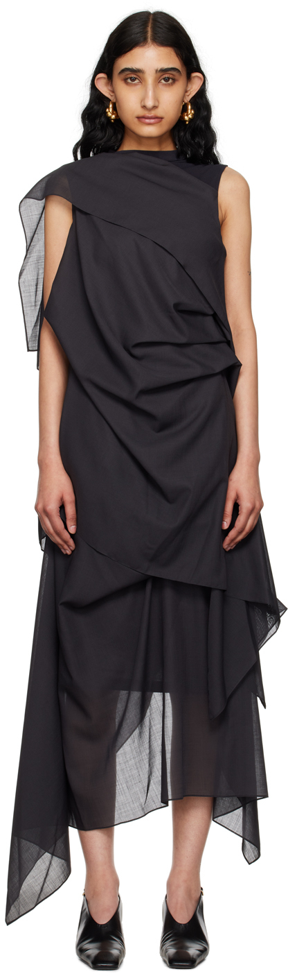 Shop Issey Miyake Black Over The Body Blouse In 15-black