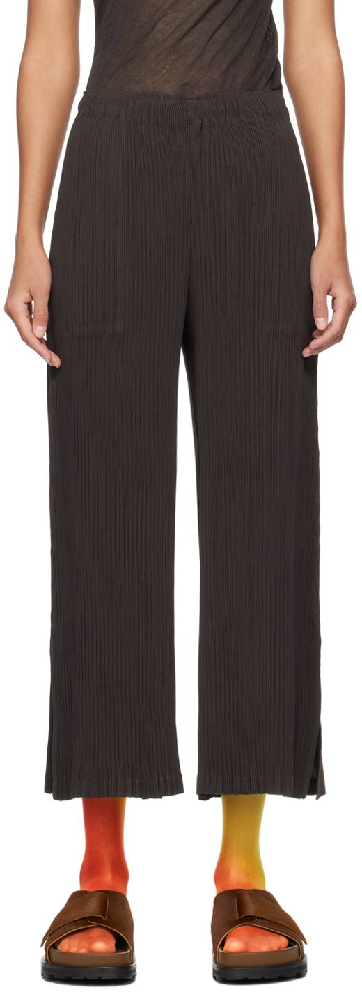 Brown Hatching Trousers