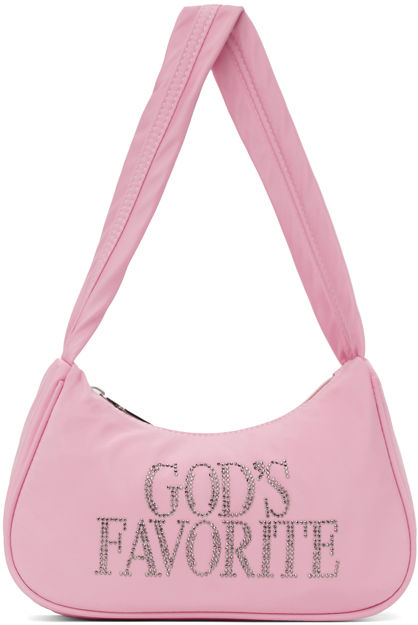 Pink 'God's Favourite' Rhinestone Bag