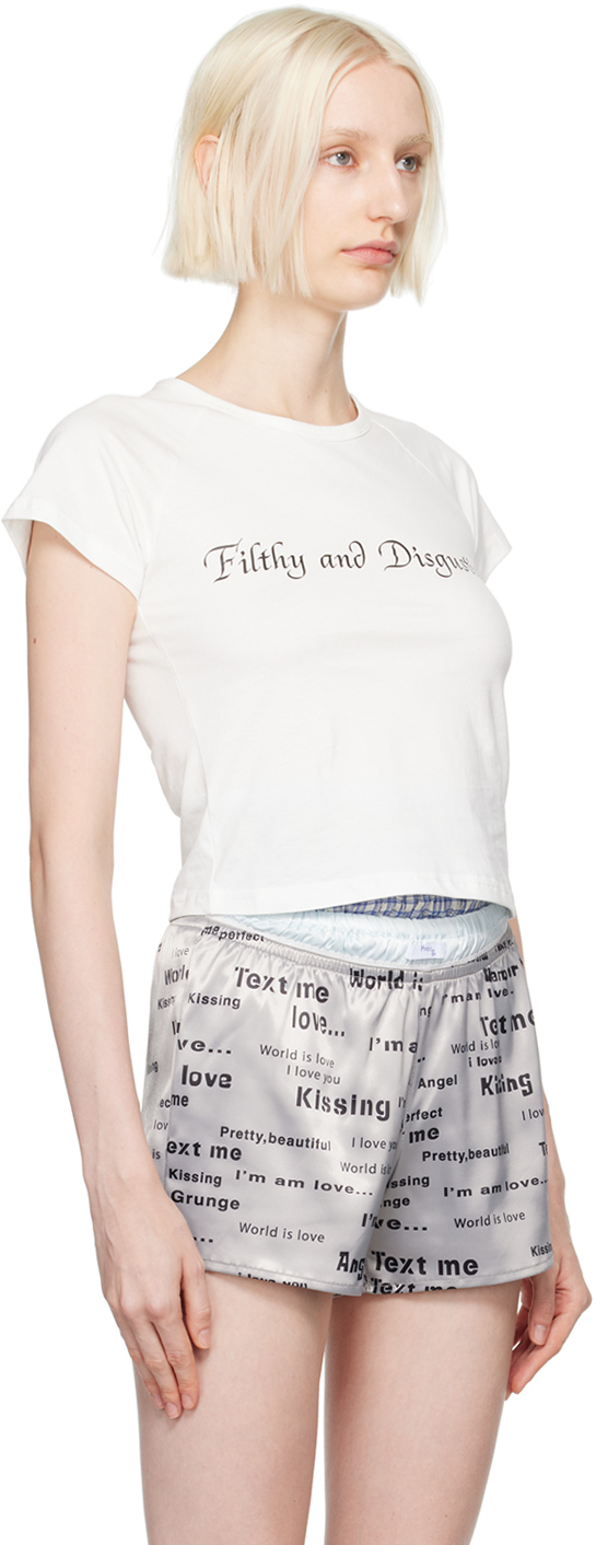 Praying White 'filthy & Disgusting' Baby T-shirt In White
