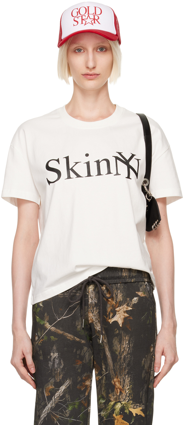 Shop Praying White 'skinny' T-shirt