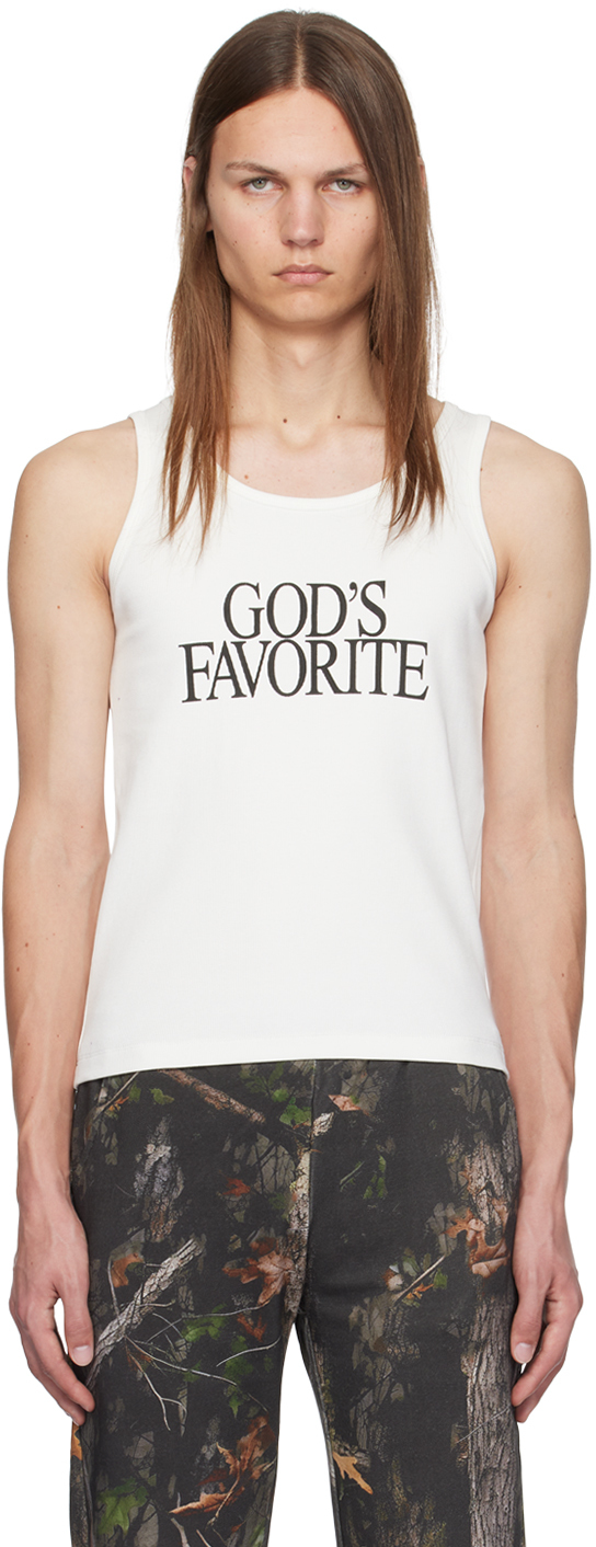 White 'God's Favorite' Tank Top