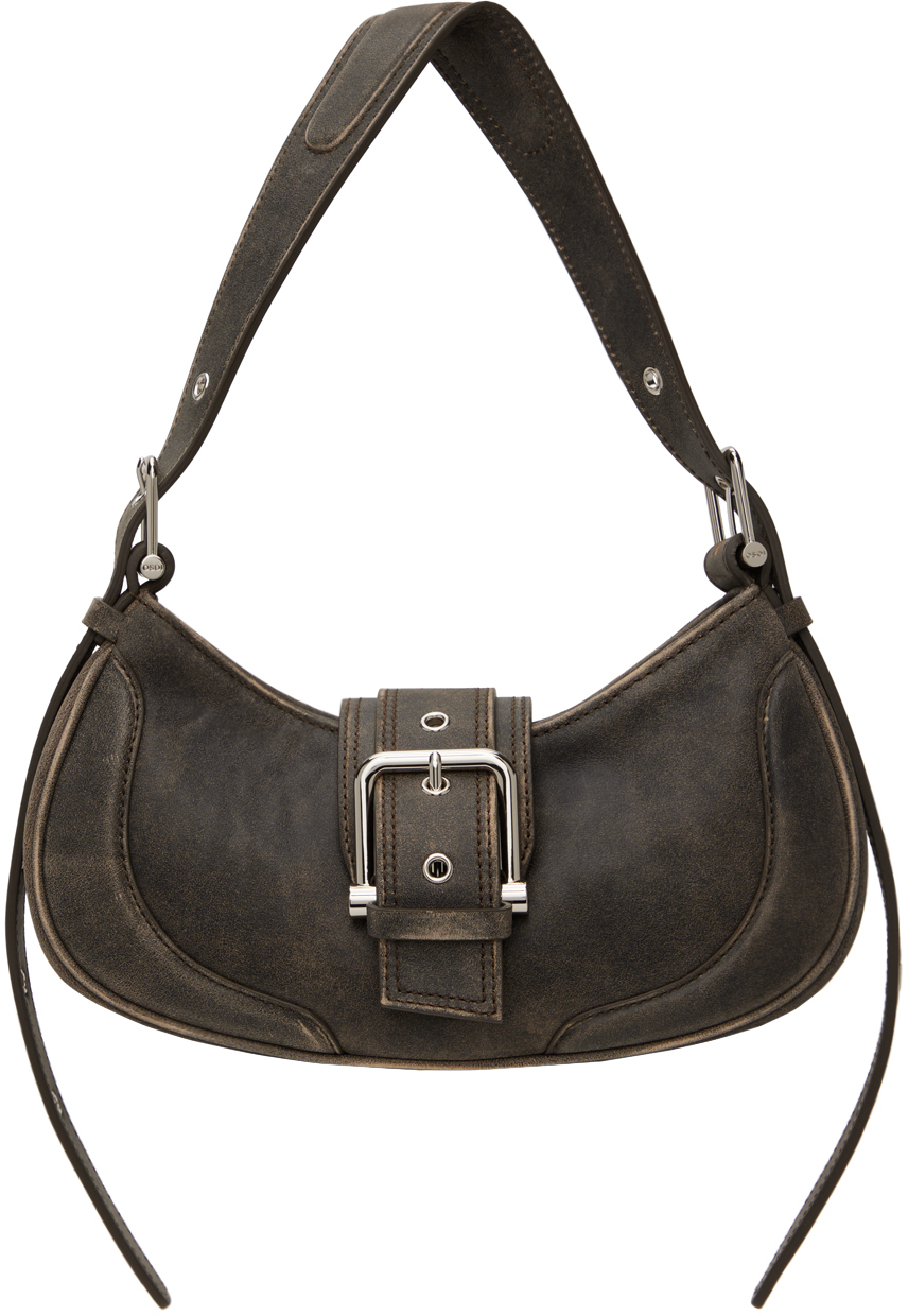 Shop Osoi Brown Brocle Bag In Vintage Brown (grey)