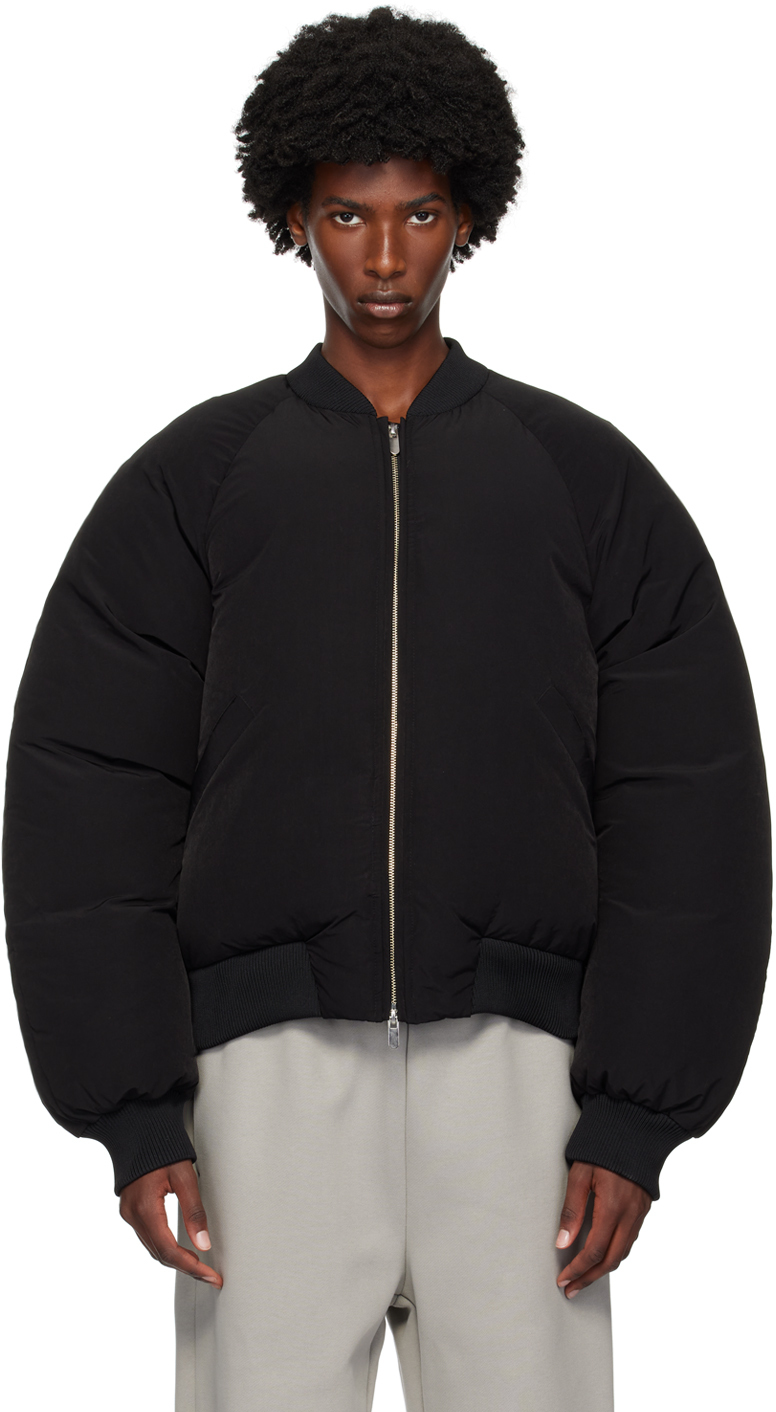 Shop Seventh Black Sumo Bomber Jacket In Night