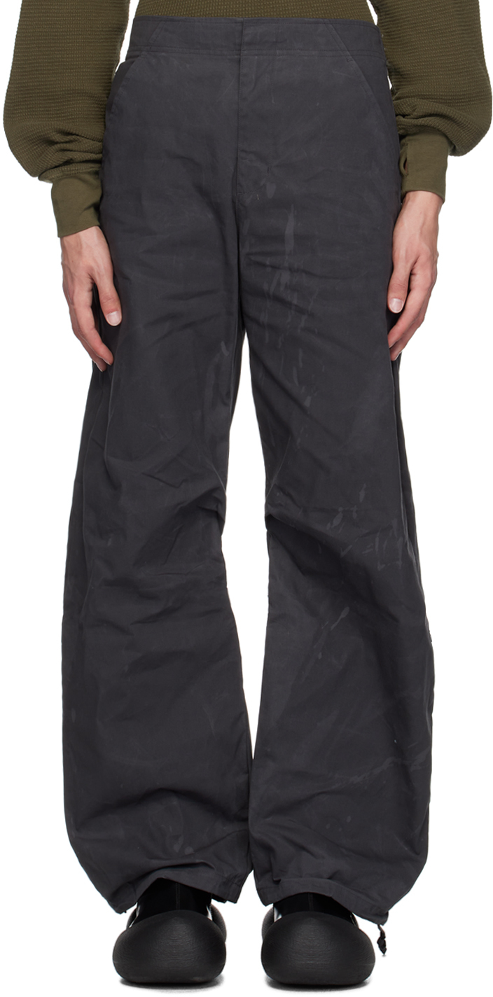 Shop Seventh Gray Bow Tech Pants In Dark Grey