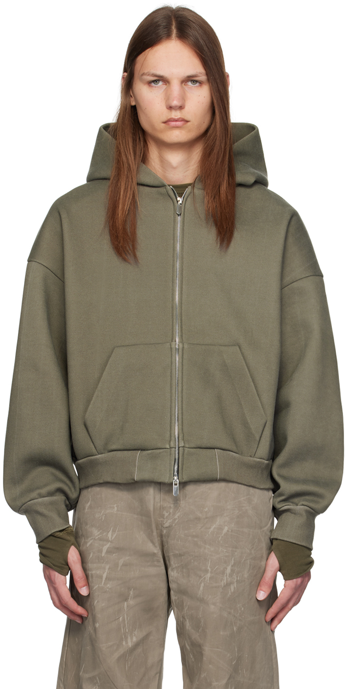 Khaki V2 Zipped Hoodie