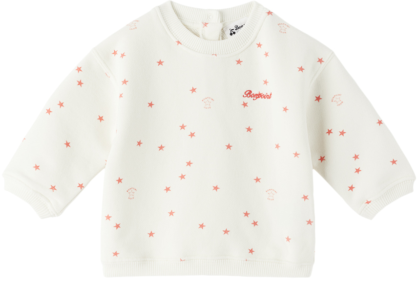 Shop Bonpoint Baby Off-white Dady Sweatshirt In 604 Im Ivoire