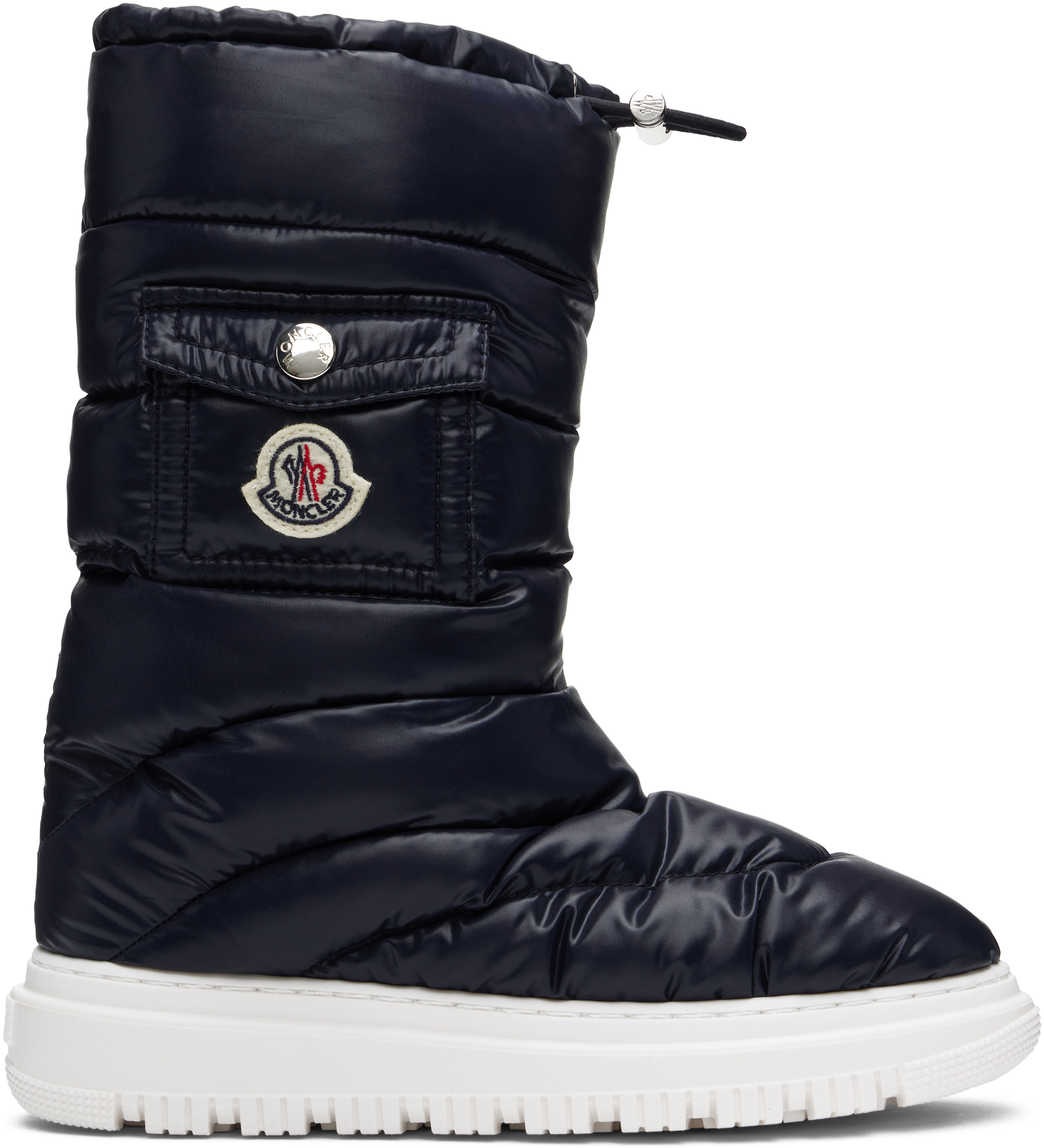 Moncler Enfantのキッズ｜ネイビー Petit Gaia ポケット ブーツ