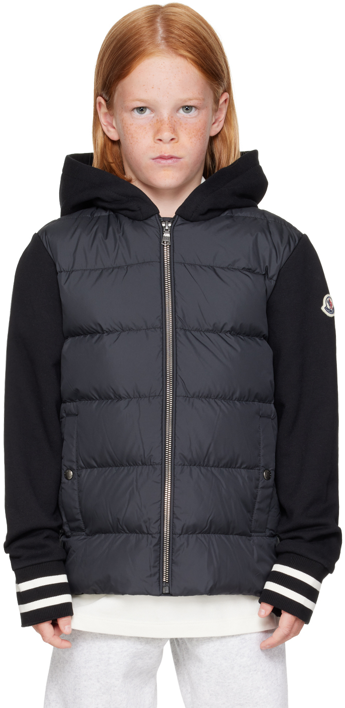 Moncler kids black zip popular hoodie