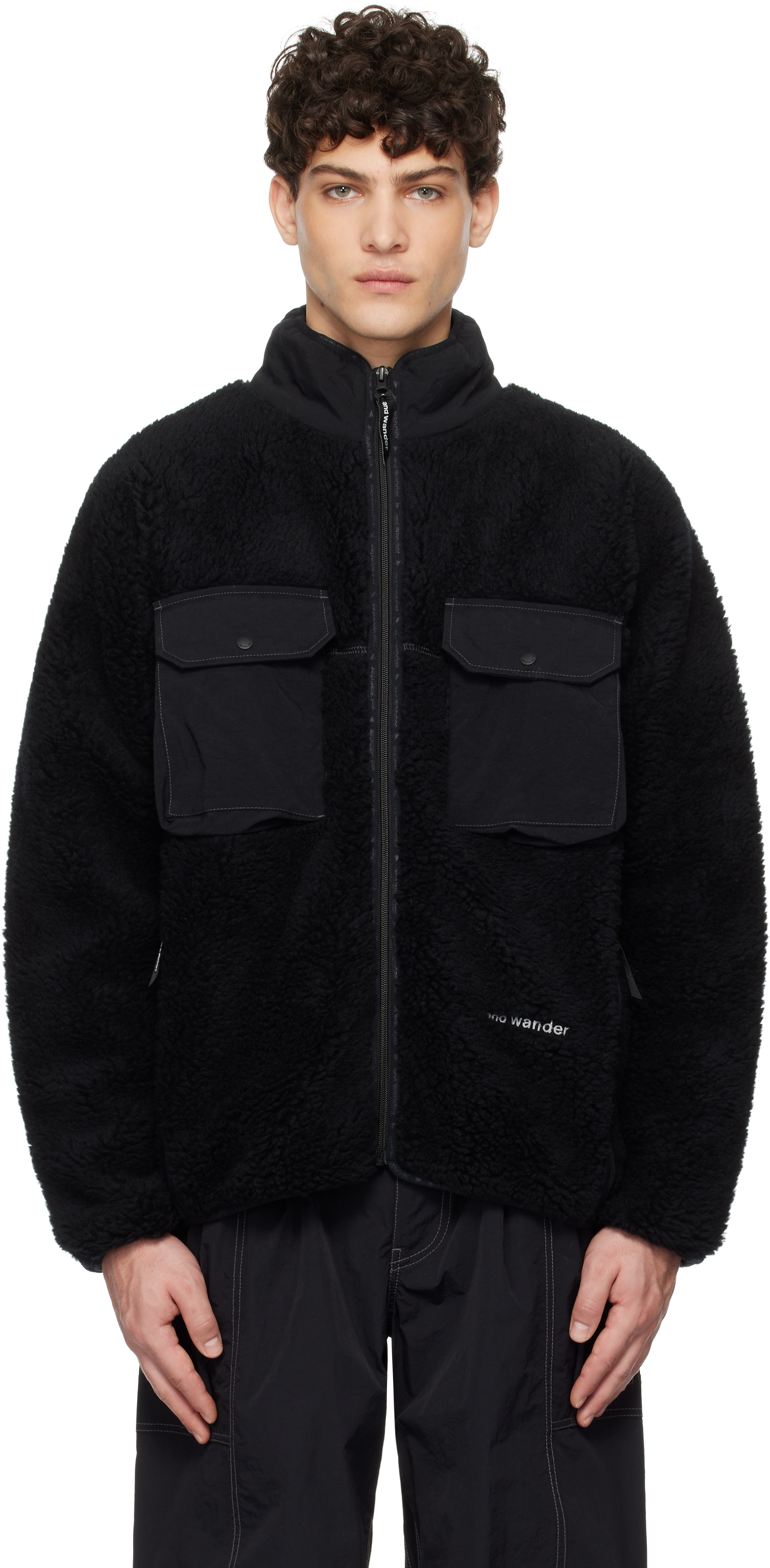 Black Wool Boa Jacket