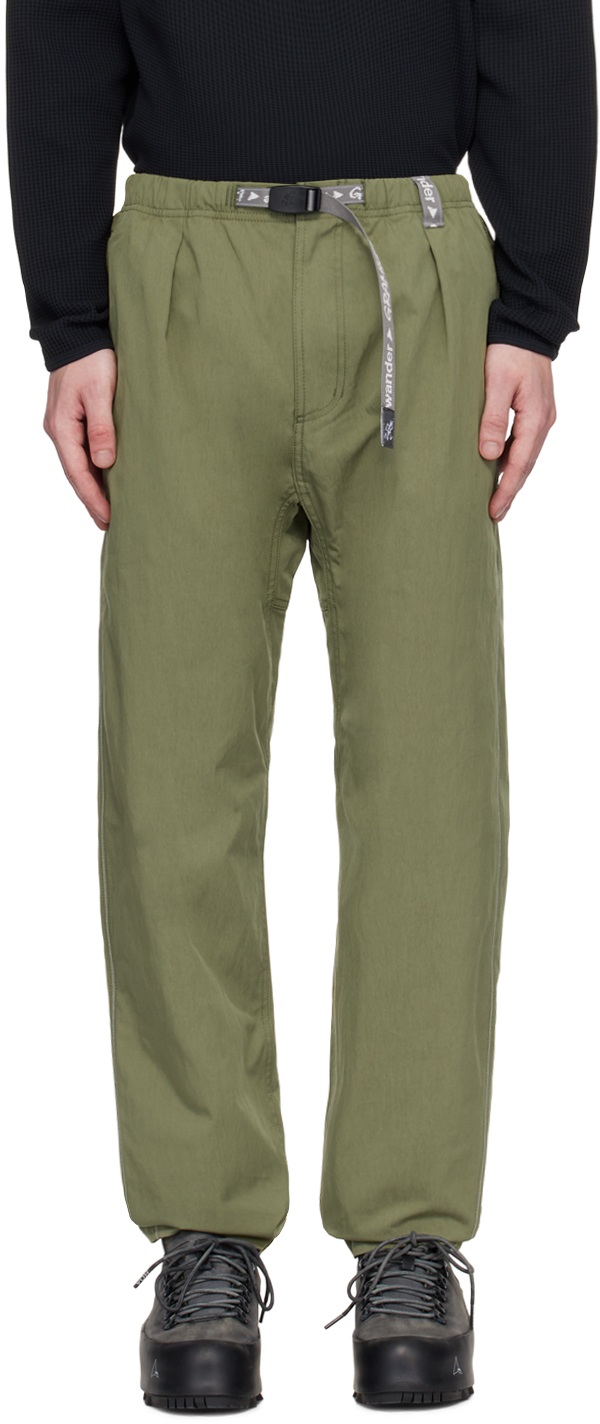 And Wander Khaki Gramicci Edition Climbing G Trousers In Olive
