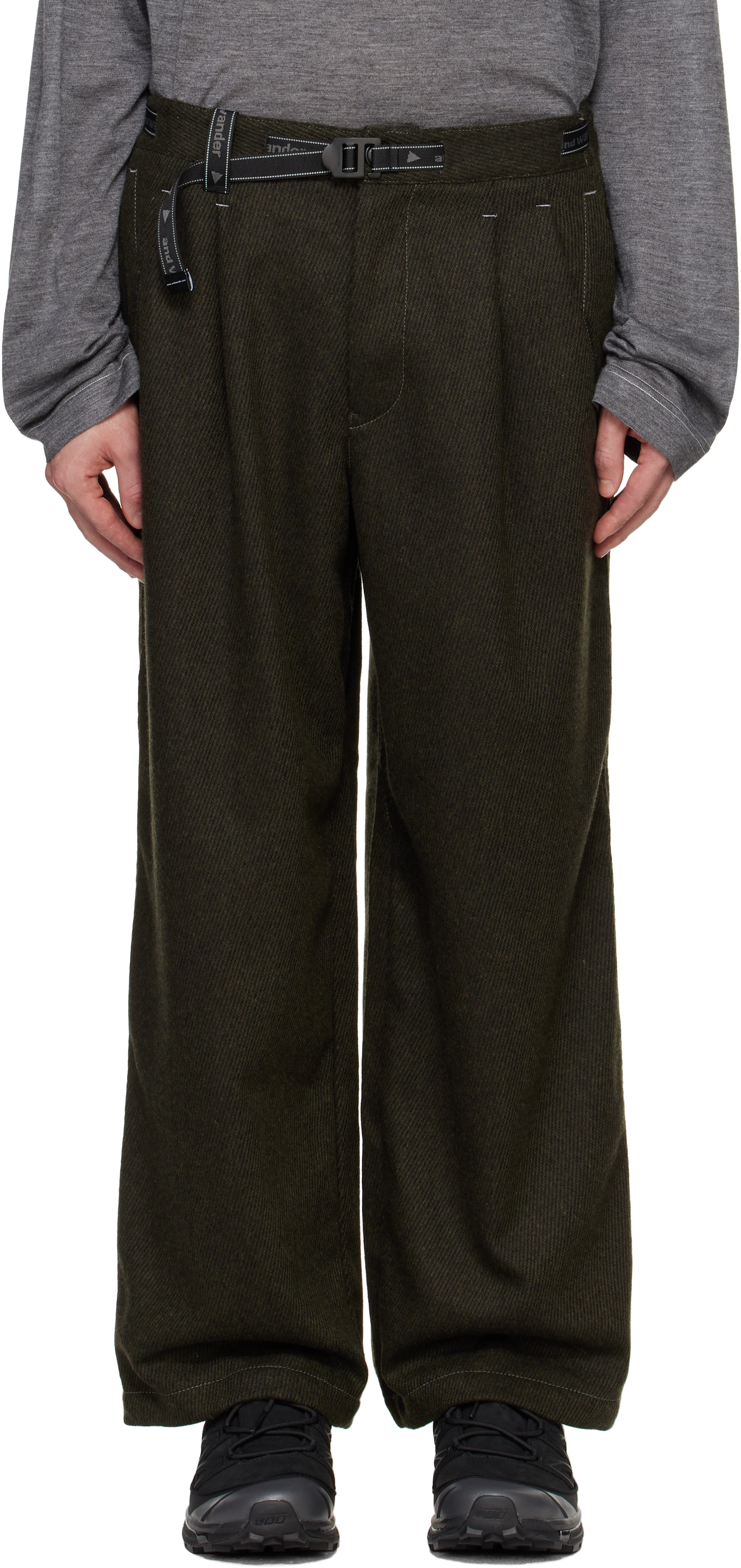 パンツ emiriawiz Classical tweed tuck pants Access Fashion | Wide-leg tweed pants
