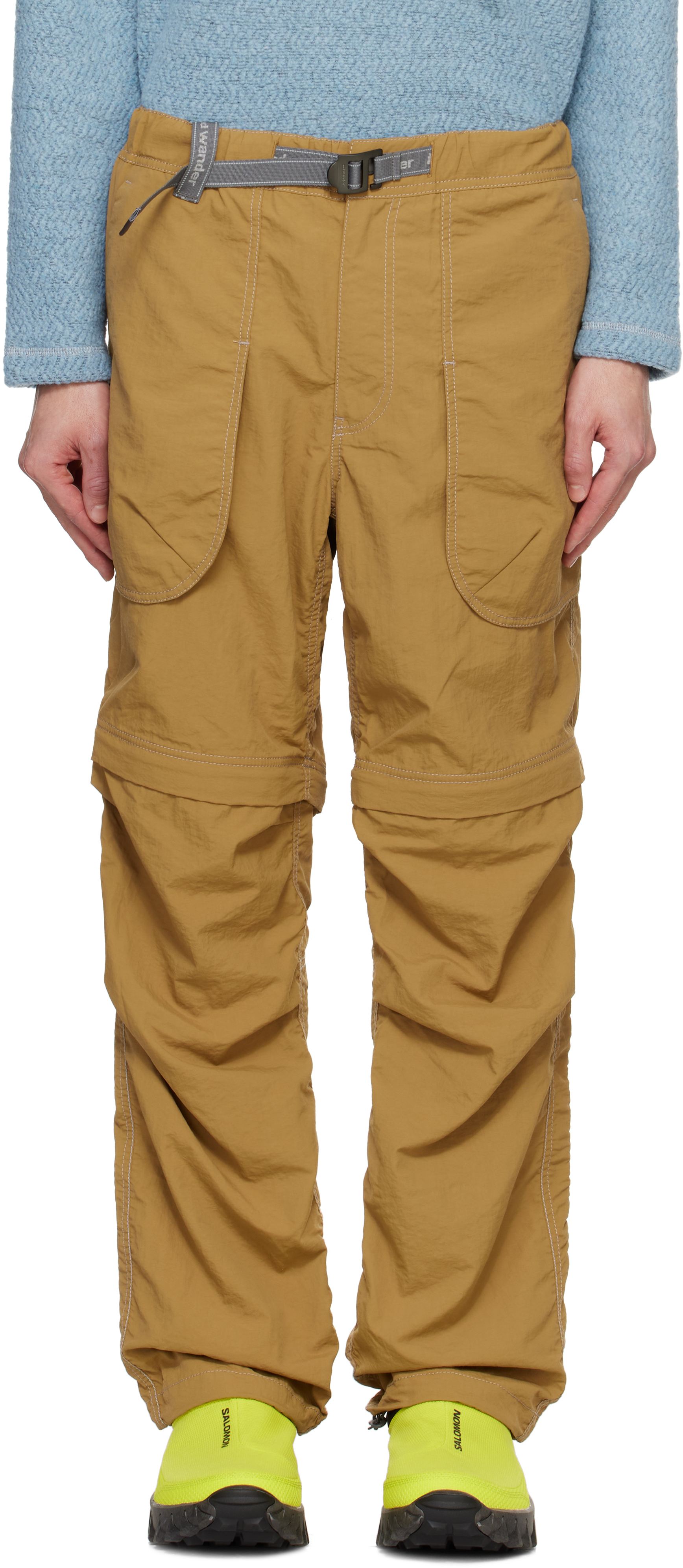 AND WANDER BEIGE NY TAFFETA 2WAY CARGO PANTS 