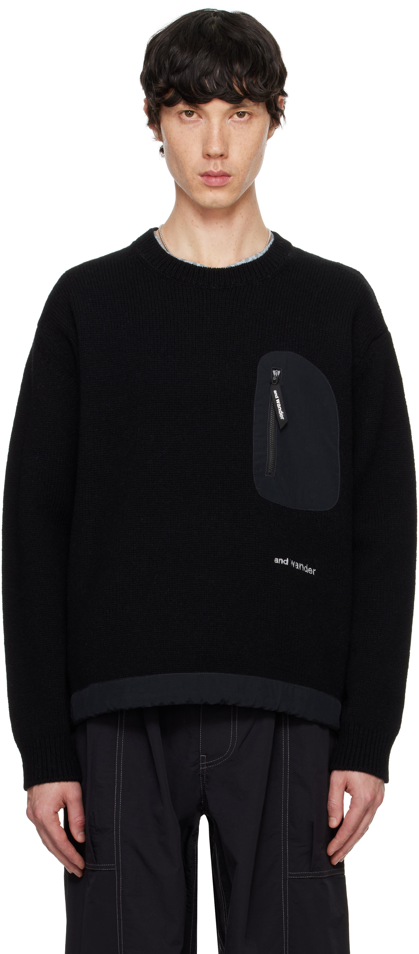 Shop And Wander Black Shetland Wool Sweater In Black010