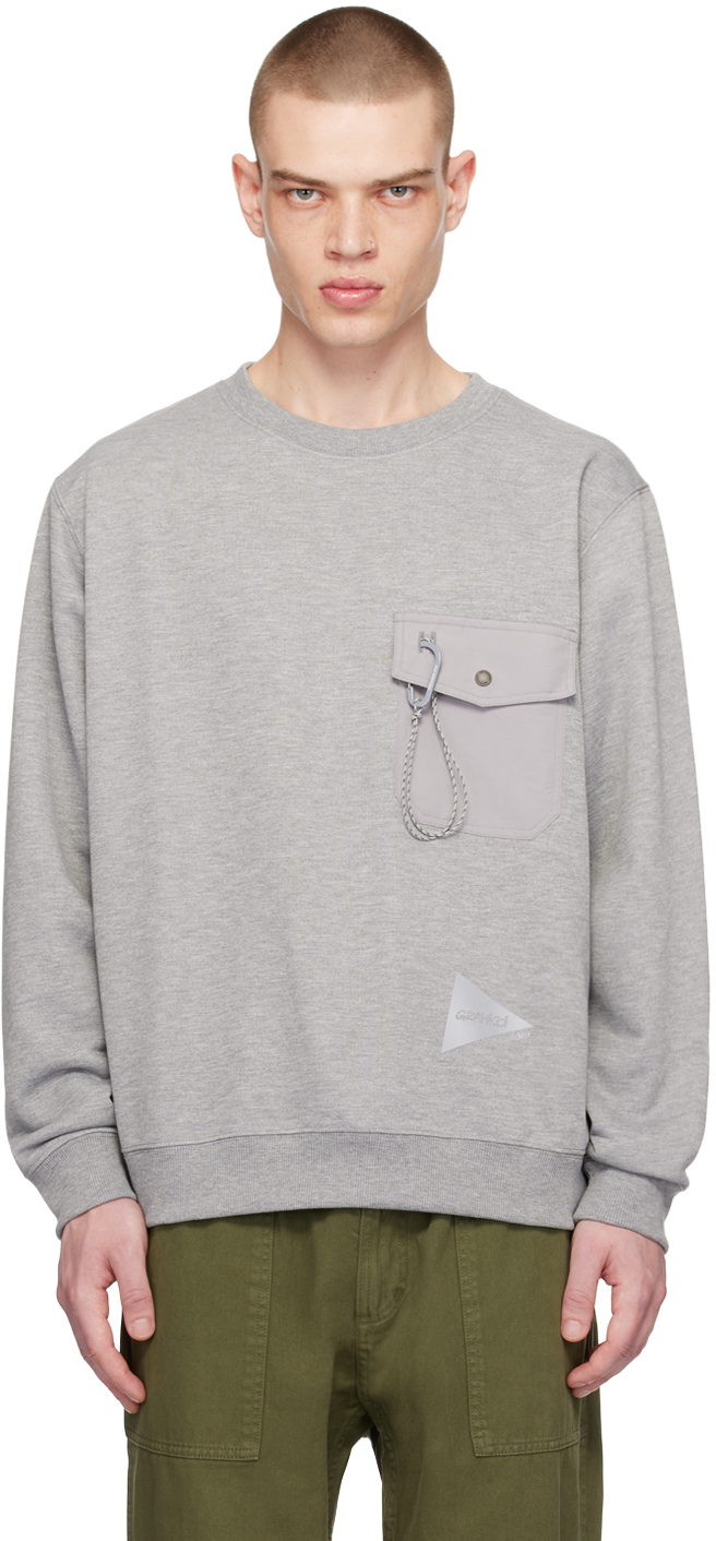And Wander Grey Gramicci Edition Sweatshirt In Grey