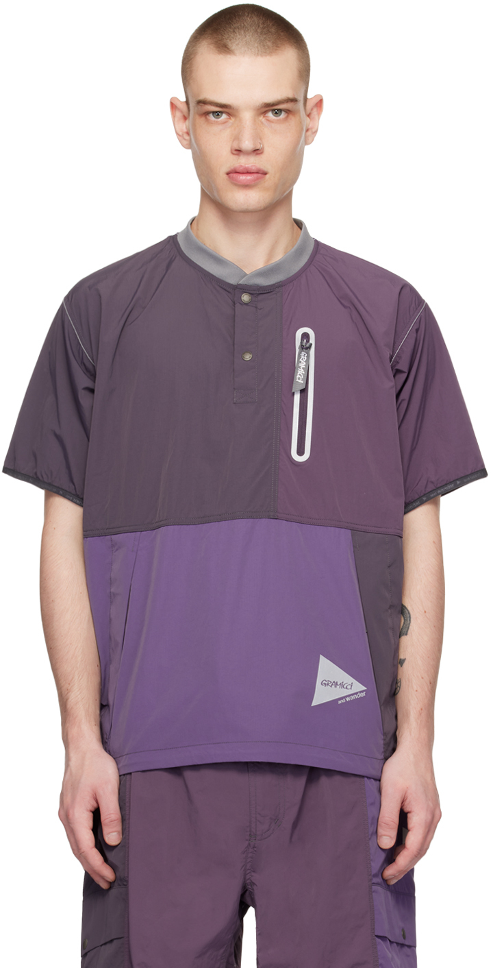 And Wander Purple Gramicci Edition T-shirt In Multi Purple