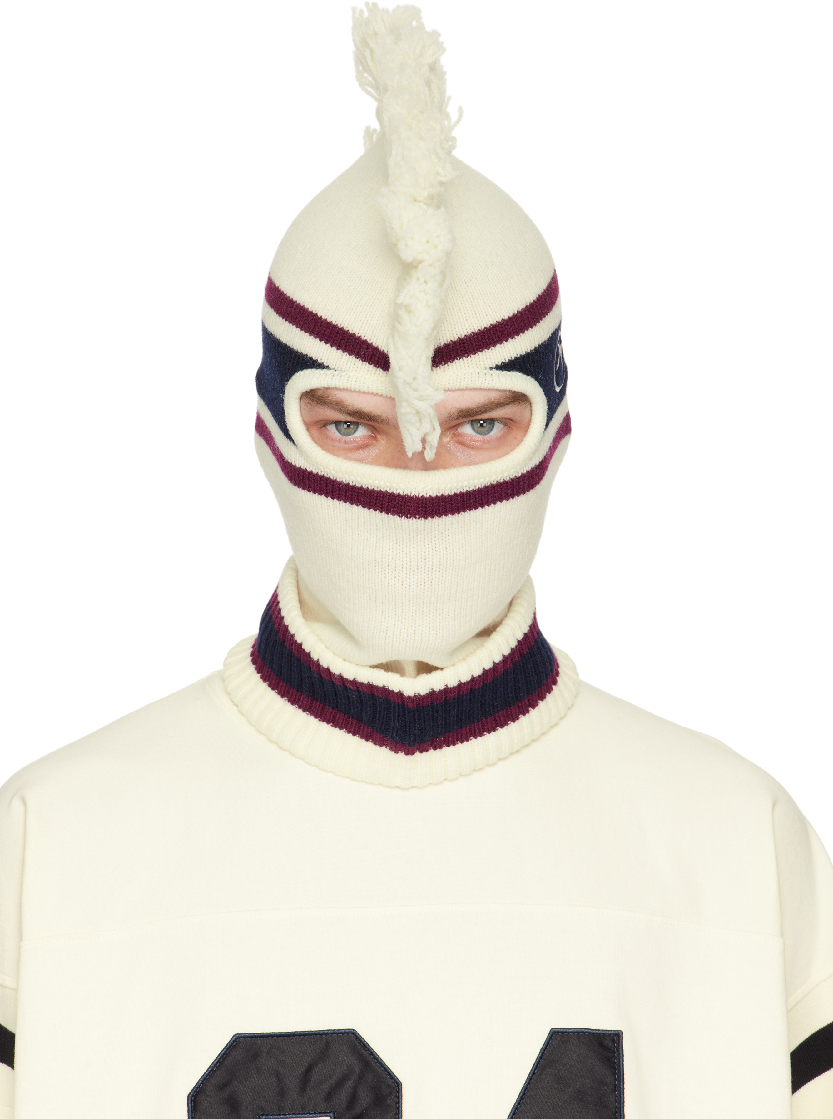 Off-White Fringe Knit Balaclava