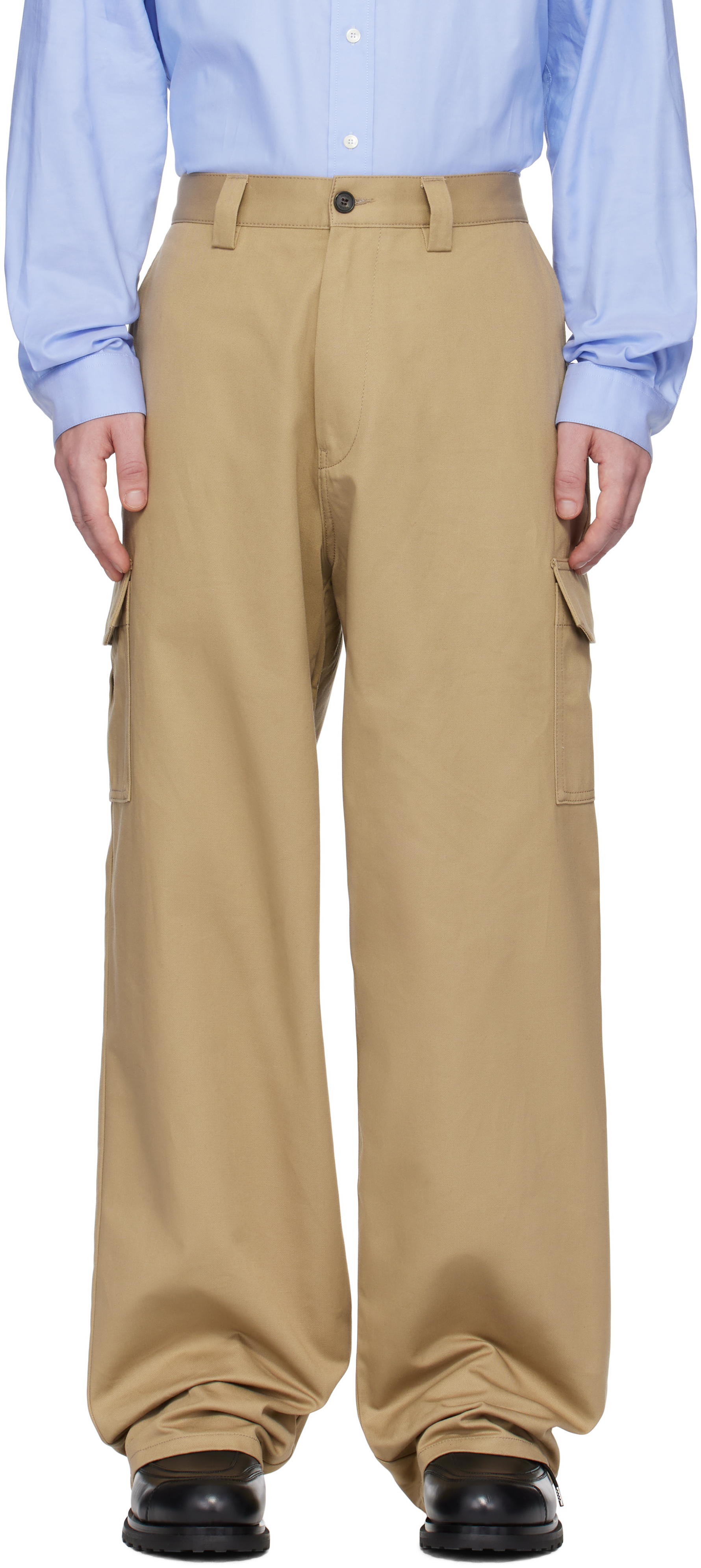 Tan Chino Cargo Pants