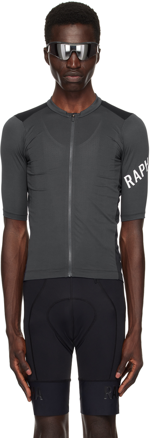 Shop Rapha Gray & Navy Training T-shirt In Iid Black/dark Navy