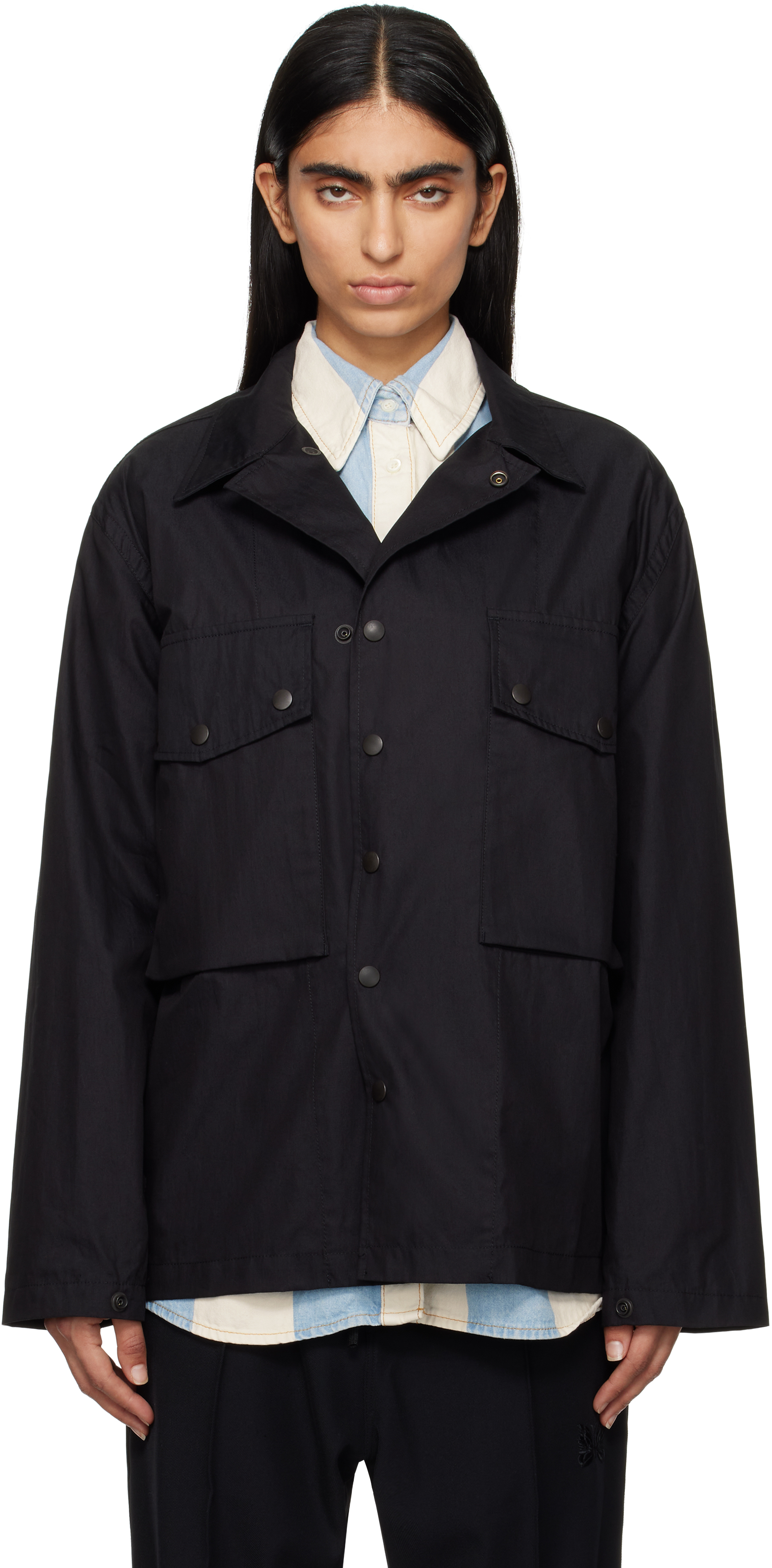 Needles Black Field Jacket In B-black