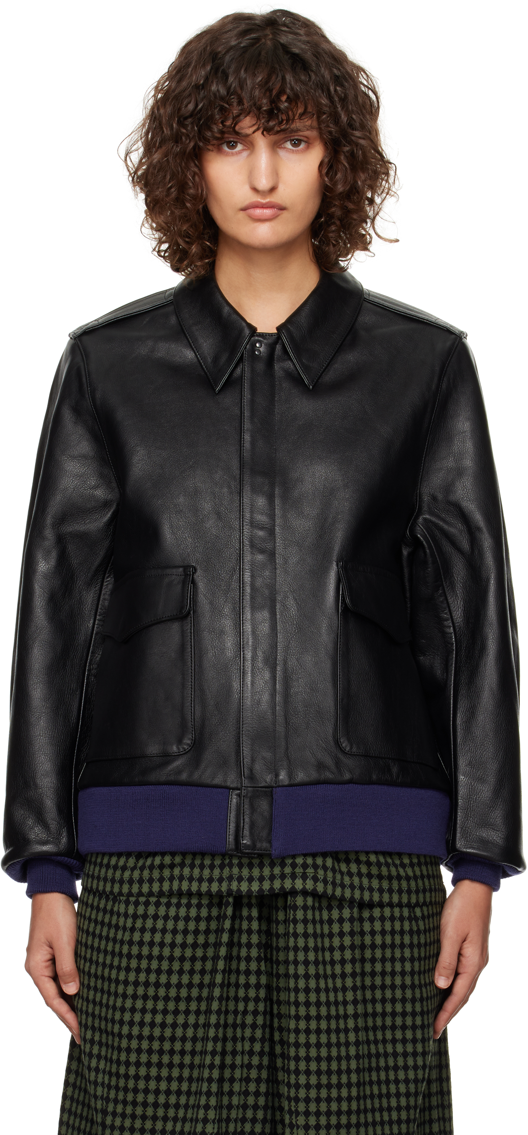 Black A-2 Leather Jacket