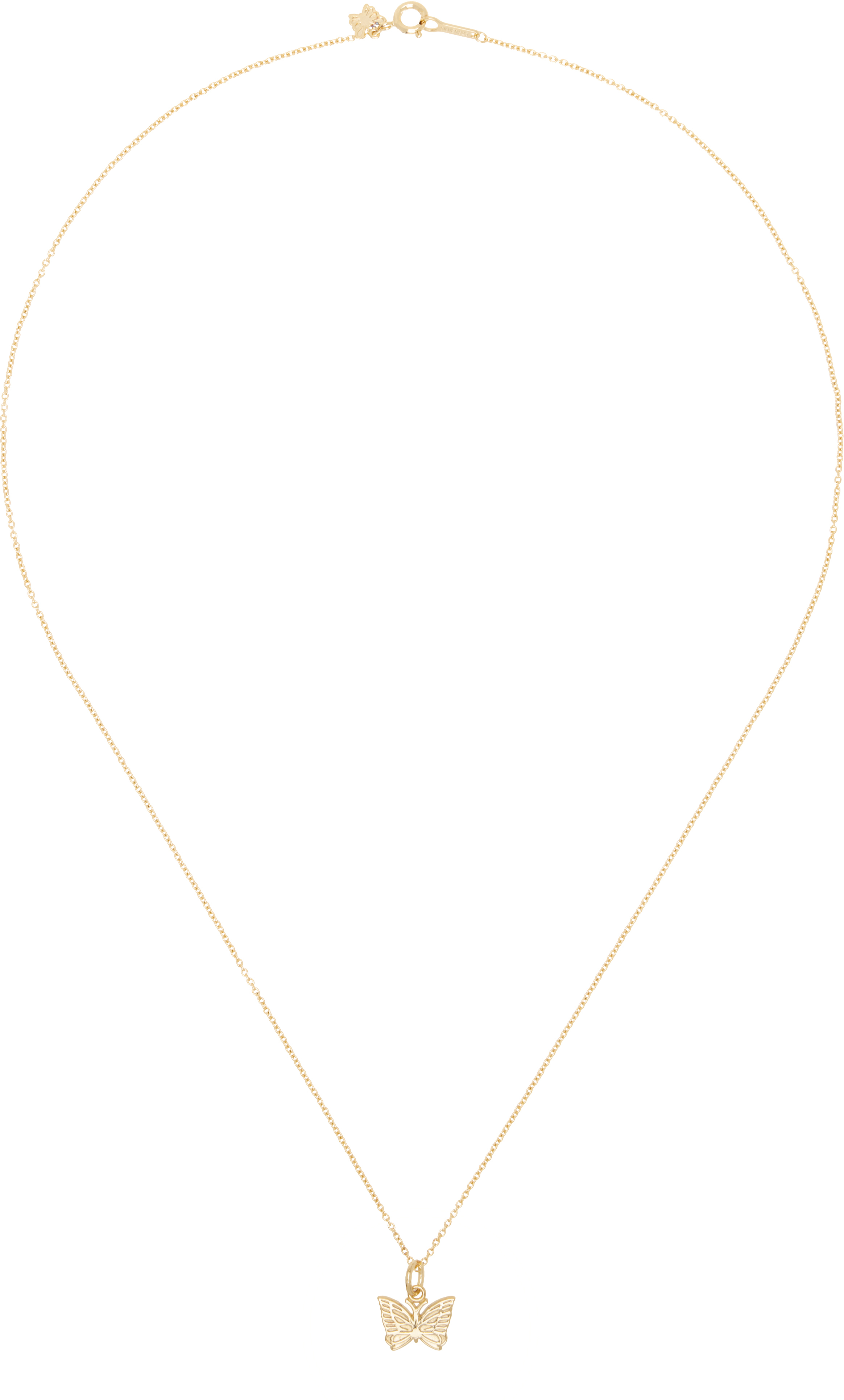 Shop Needles Gold Pendant Necklace In C-papillon