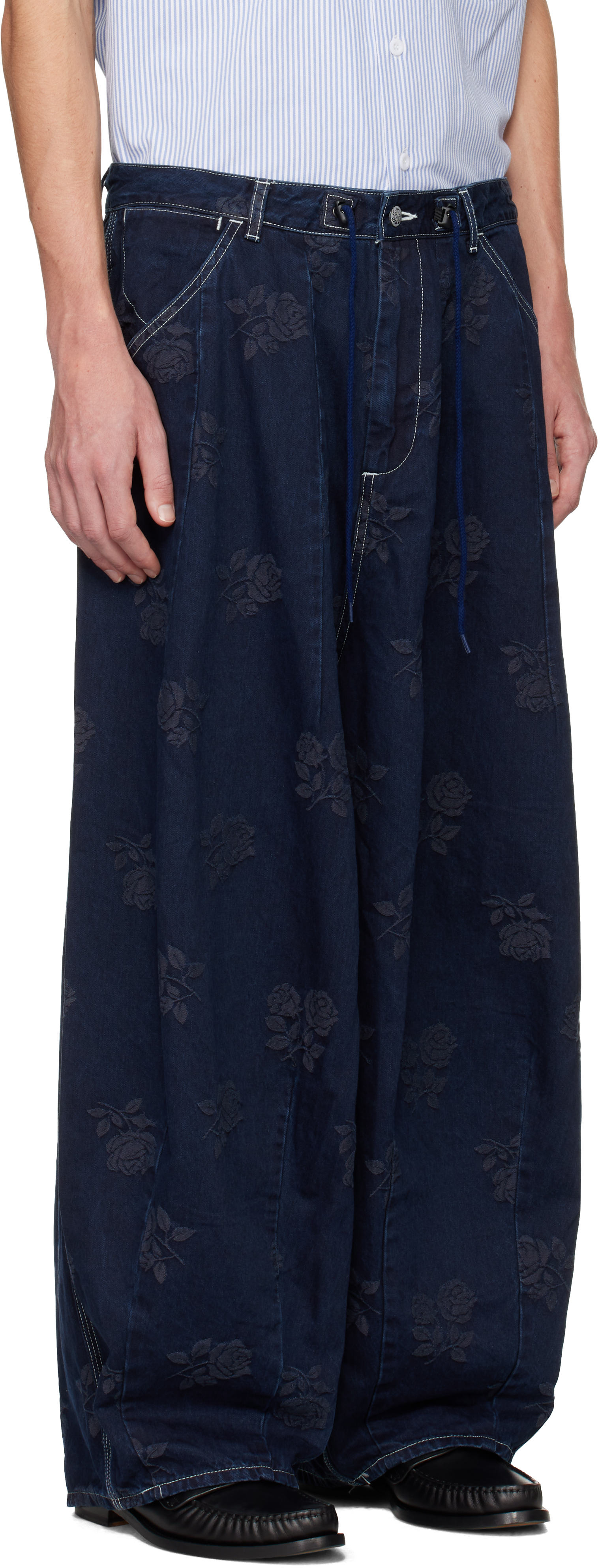 Shop Needles Indigo H.d. Jeans In A-indigo