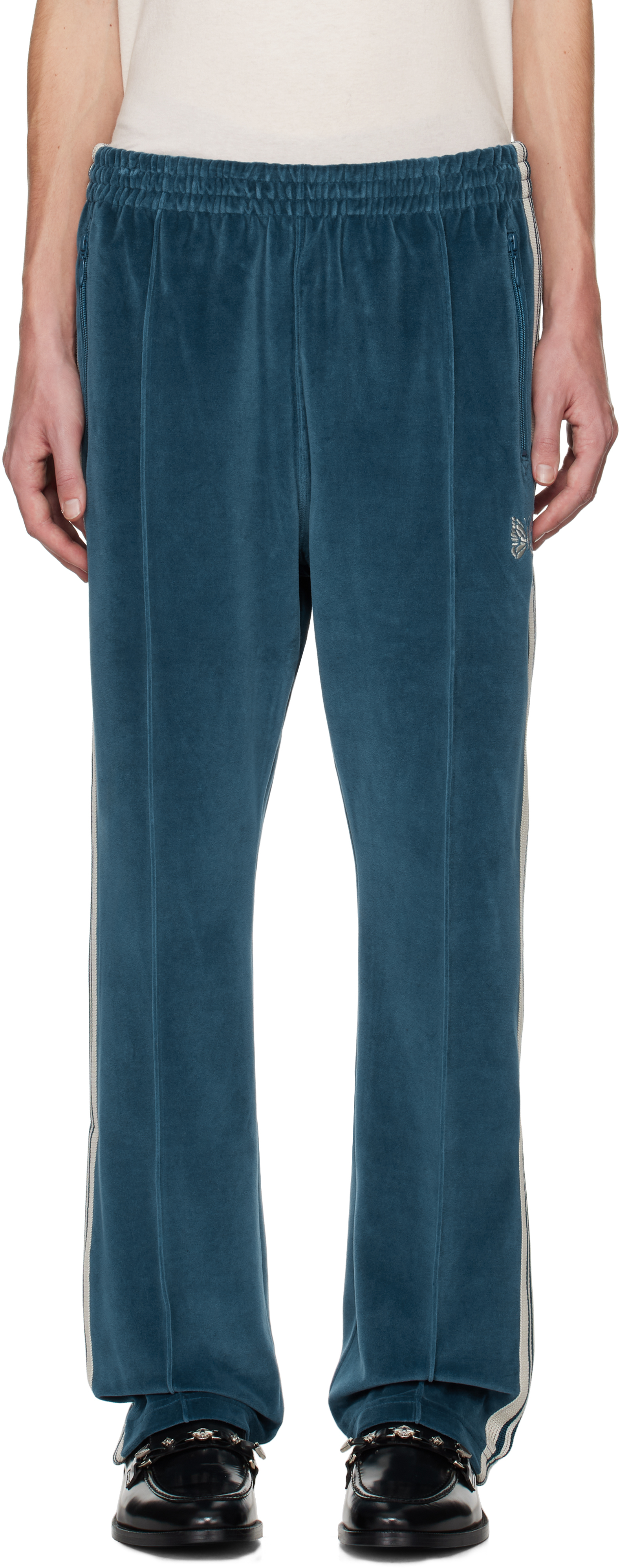 Blue Narrow Track Pants